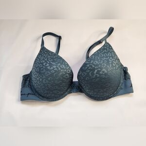 Victoria's Secret Pink Wear Everywhere Push Up Lightly Blue Animal Size 34C